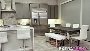 Petite Blonde Kitty Suit Gets Rammed