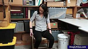 Kylie Martin, the thief, gets nailed by the LP officer!