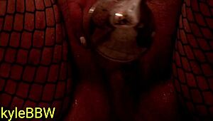 Itskyliebbw enjoys bbw shower play in fishnets and stockings.