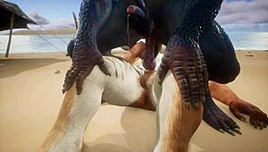 uh, tiger got lizard cumming over n over in wild action