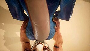 uh, tiger got lizard cumming over n over in wild action