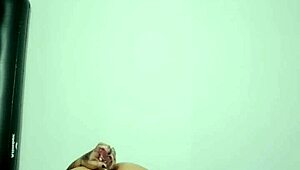 Young Latina Goth Girl Tries First Anal With Glass Dildo, Stretching Her Big Ass