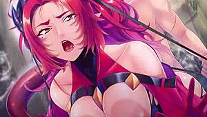 Stealing a monster girl harem episode five features an amazing blowjob scene in anime hentai