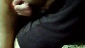 eating the young guy's pussy while forcing her and holding her arms like a little slut enjoys