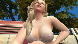 beautiful perkytitty model bangs painter outdoors, so hot! 😍