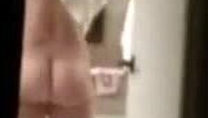 damn, caught my sexy wife on hidden cam in bathroom!