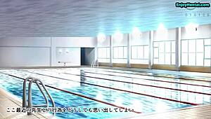 Svømmelærer stressa over store pupper i timen