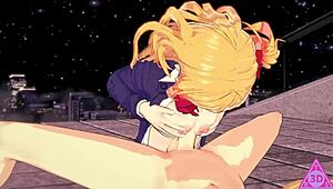 Hoshino Ruby Hentai Unleashes Wild Blowjob in Uncensored Action