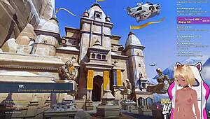 Vtuber Lewdneko Gets Spanked Playing Overwatch Part 1