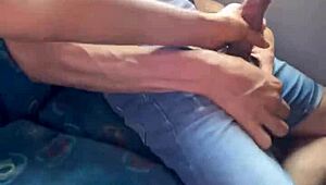 yo, quick suck on the bus, anyone see us? 😜