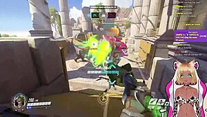Vtuber Lewdneko Gets Spanked Playing Overwatch Part 1