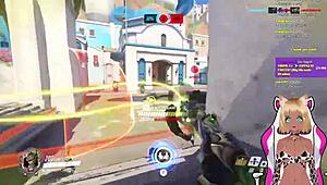 Vtuber Lewdneko Gets Spanked Playing Overwatch Part 1