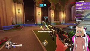 Vtuber Lewdneko Gets Spanked Playing Overwatch Part 1