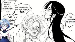 Girls Night Out Turns Into Wild Futanari Cartoon Action