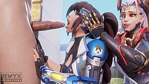 hey, check out this overwatch compilation from june 24 with anime and cartoon vibes all mixed in a fun hentai style