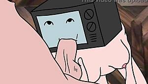 tv woman sucks cameraman cock while he sucks her pussy in the toilet