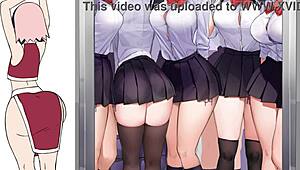 sakura cagona and other bitches in hentai anime
