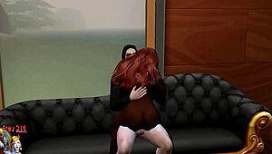 Blonde and brunette team up for a beach threesome