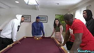 Casey Calvert trades pussy licking for a big black gangbang. She settles her electric bill with missionary banging.