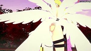 Angelwomon evolves and gets fucked in pov digimon fantasy, oh man it's so intense!!
