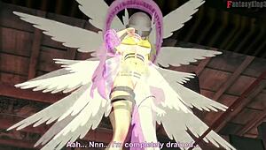 Angelwomon evolves and gets fucked in pov digimon fantasy, oh man it's so intense!!