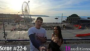 Latina petite amateur brunette undergoes casting audition on jay bank presents 18auditions scene 22-6