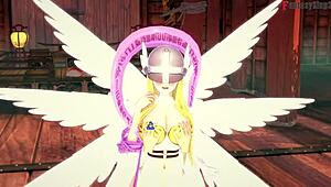 Angelwomon evolves and gets fucked in pov digimon fantasy, oh man it's so intense!!