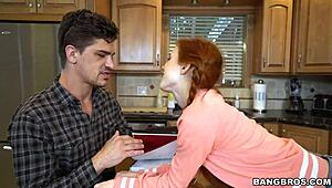 Redhead teen asks, 'Can I suck my math tutor's cock?'