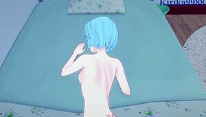 Casually narrating Rei Ayanami and Asuka Langley Soryu in intense sex from Neon Genesis Evangelion POV hentai