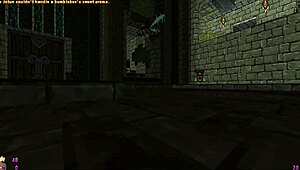 slooter hentai game ep 1: futanari barbarian heroine bangs monster girls to save the day