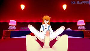 Casually narrating Rei Ayanami and Asuka Langley Soryu in intense sex from Neon Genesis Evangelion POV hentai