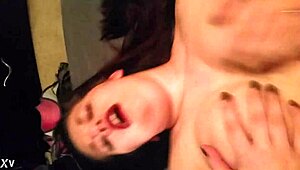 hot redhead takes a cumshot