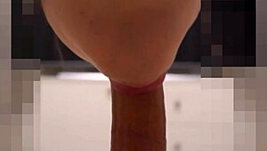 cremita in her mouth, she sucks my cock and feels it