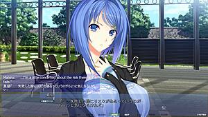 mahiru says, 'i'm masturbating in the garden with my big tits'