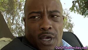 stepdaughter takes interracial facial from amateur stud 😏