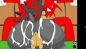 shadow takin’ a hard cock in her pussy, damn that’s wild cartoon action!