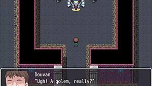 Think you can defeat the demon king and cum on grateful women in Geezer Hero RPG?