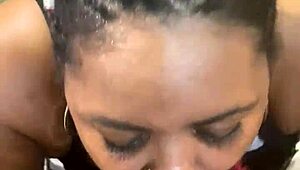 ebony bbw blowjob black big cock between huge tits