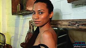 arab model fatima kojima with big round ass strips naked for playboy shoot