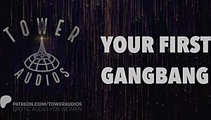 Your first gangbang audio for women is here with dirty talk! 🔥💦