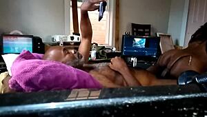 thot in texas having a real homemade ebony threesome.