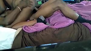 thot in texas having a real homemade ebony threesome.