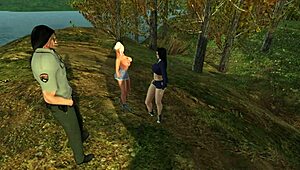 Beautiful Woman Orgasms in Outdoor Orgy with Anal and Oral.