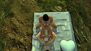 Beautiful Woman Orgasms in Outdoor Orgy with Anal and Oral.