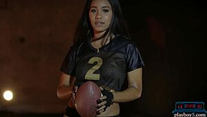 Sexy Black Teen 18+ Doing A Tough Pre Season Gym Workout