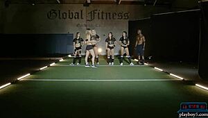 Sexy Black Teen 18+ Doing A Tough Pre Season Gym Workout