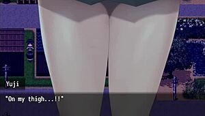 Watch this nympho girl get her big tits and ass covered in cum on the ranch in public!