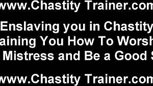 Why does your useless cock belong in this tight chastity device forever?