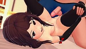 i'm megumin, wanting to have sex in this tight bikini, feeling so horny