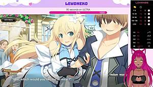 Vtuber Lewdneko Moans During Evenicle Creampie Scene.